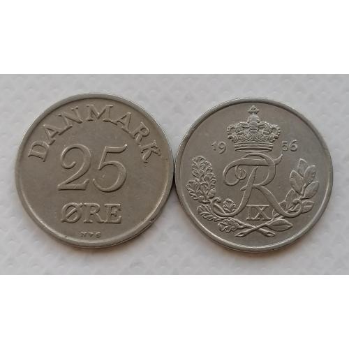 Дания 25 эре 1956г.