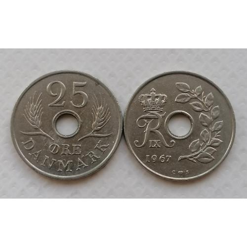 Дания 25 эре 1967г.