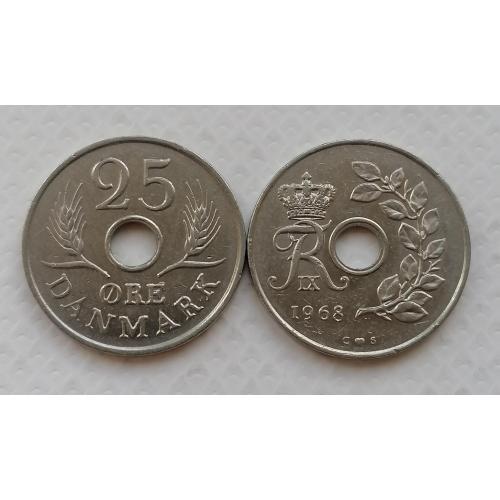 Дания 25 эре 1968г.