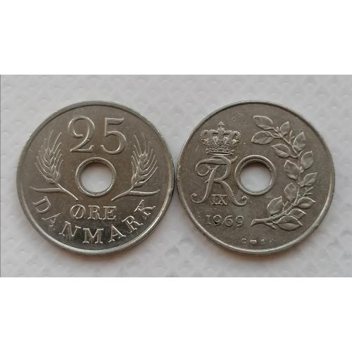 Дания 25 эре 1969г. 