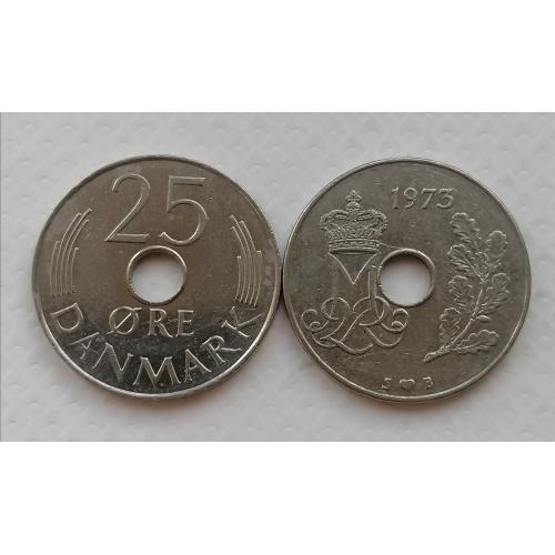 Дания 25 эре 1973г.