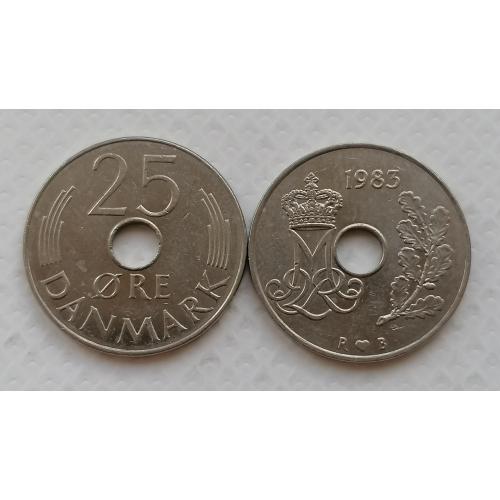 Дания 25 эре 1983г.