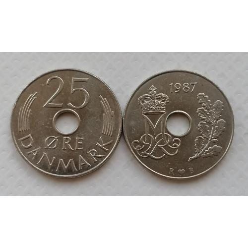 Дания 25 эре 1987г.