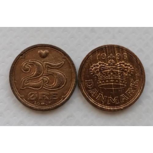 Дания 25 эре 1996г.