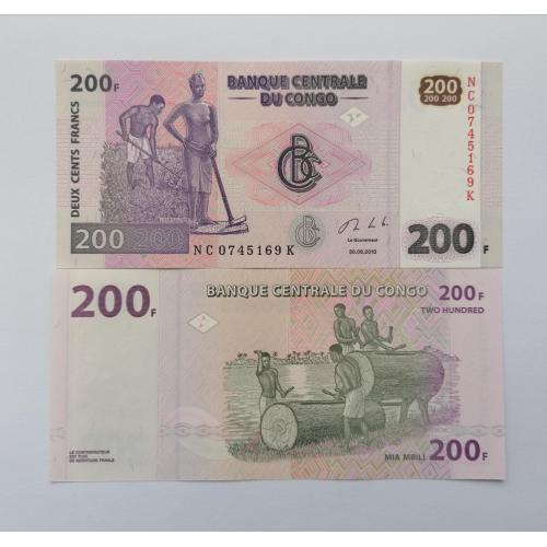 ДР Конго 200 франков 2013г. UNC. 