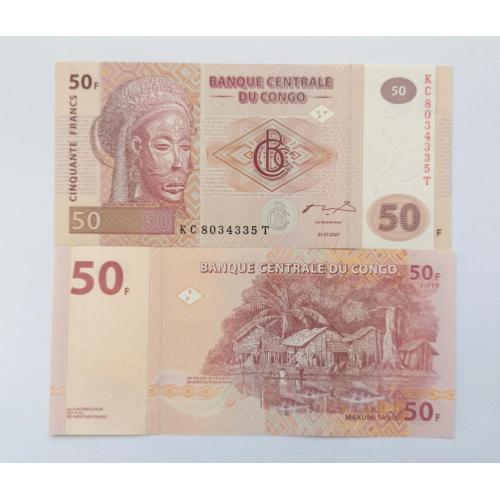 ДР Конго 50 франков 2007г. UNC. 