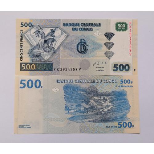 ДР Конго 500 франков 2013г. UNC. 