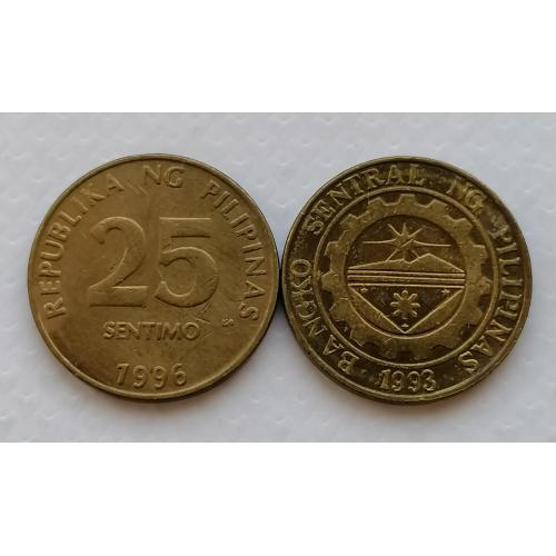 Филиппины 25 сентимов 1996г.