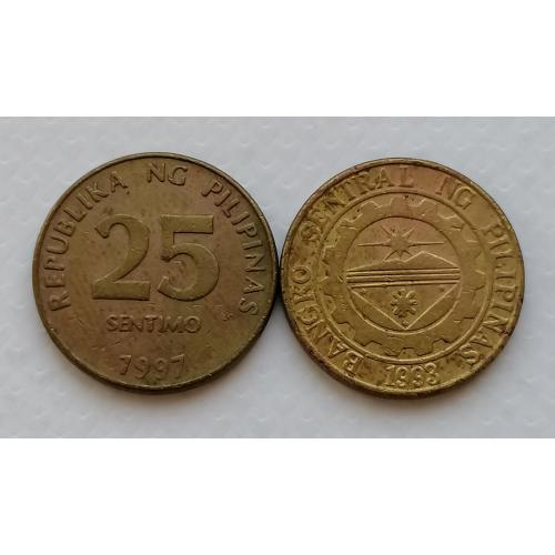 Филиппины 25 сентимов 1997г.