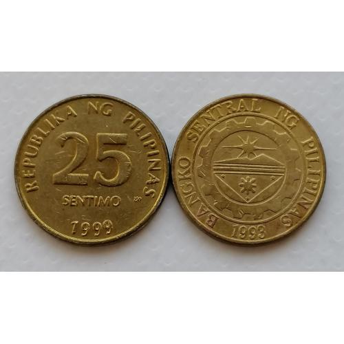 Филиппины 25 сентимов 1999г.