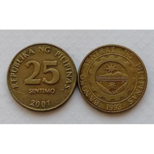 Филиппины 25 сентимов 2001г.