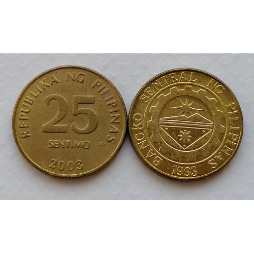 Филиппины 25 сентимов 2003г.