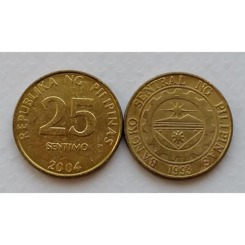 Филиппины 25 сентимов 2004г.