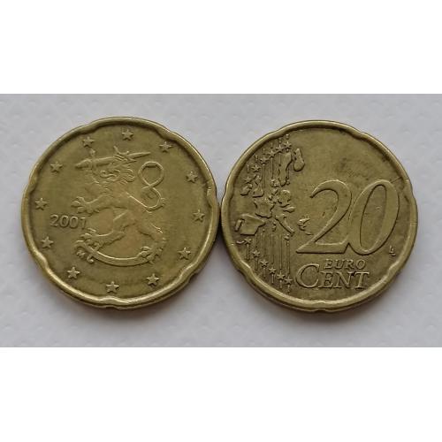 Финляндия 20 евроцентов 2001г.