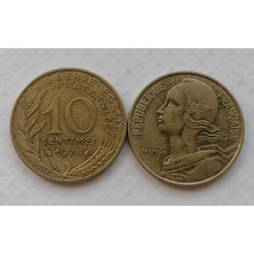 Франция 10 сантимов 1978г.