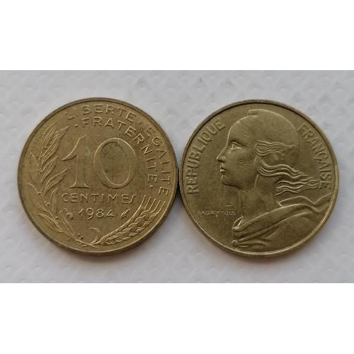 Франция 10 сантимов 1984г.