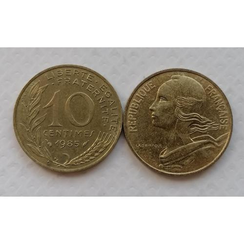 Франция 10 сантимов 1985г.