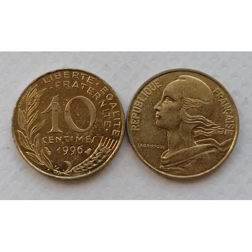 Франция 10 сантимов 1996г.