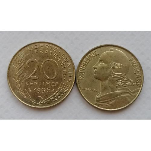 Франция 20 сантимов 1996г.