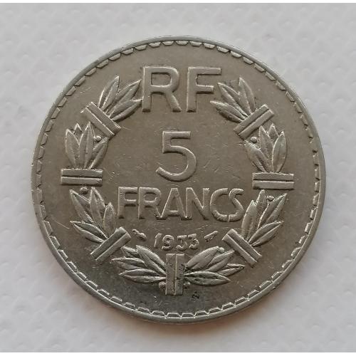 Франция 5 франков 1933г.