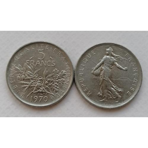 Франция 5 франков 1970г.
