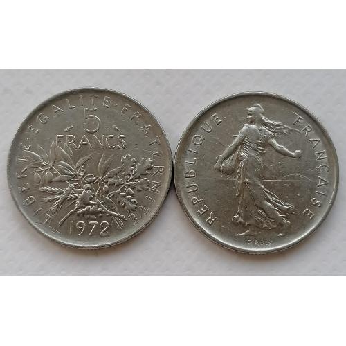 Франция 5 франков 1972г.