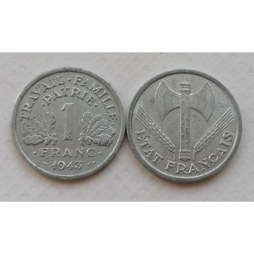 Франция (Режим Виши) 1 франк 1943г.
