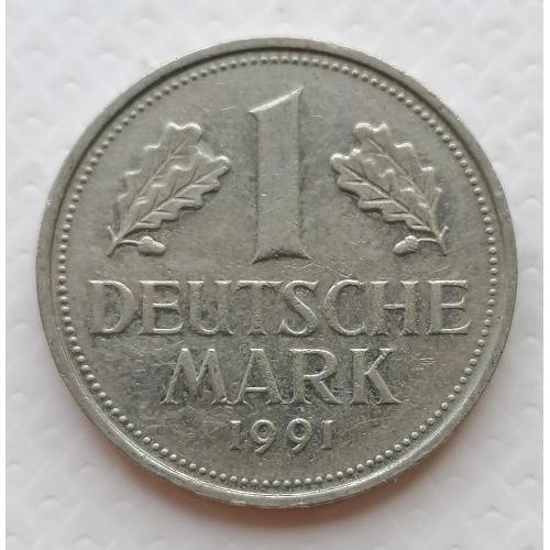 Германия 1 марка 1991г. Метка А. 