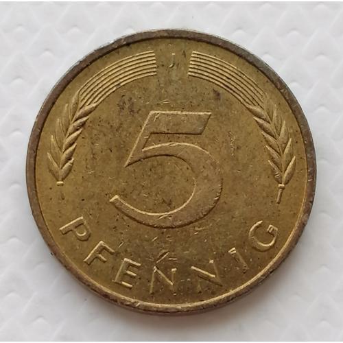 Германия 5 пфеннигов 1996г. Метка J. 