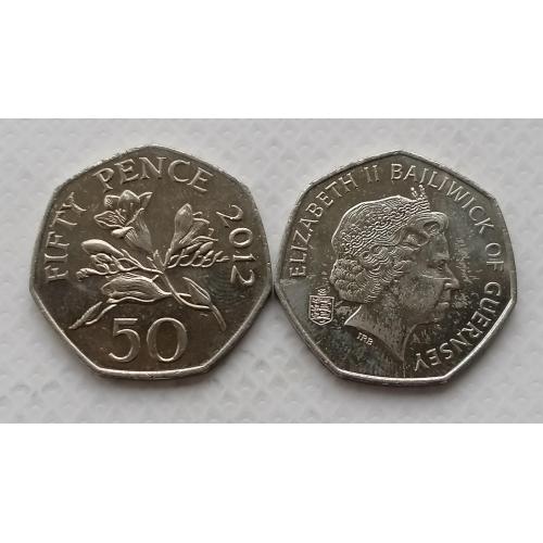 Гернси 50 пенсов 2012г.