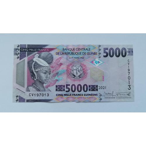 Гвинея 5000 франков 2021г. UNC. 