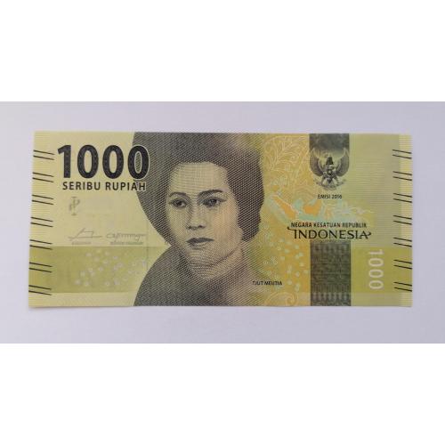 Индонезия 1000 рупий 2016(2017)г. UNC. 
