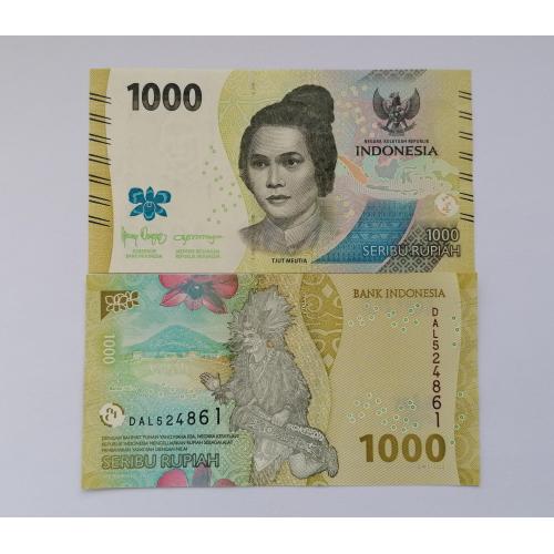 Индонезия 1000 рупий 2022г. UNC. 