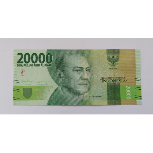 Индонезия 20 000 рупий 2016(2021)г. UNC. 