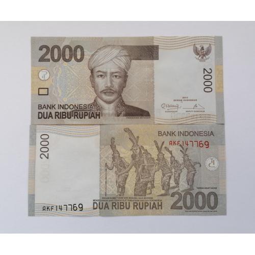 Индонезия 2000 рупий 2013г. UNC. 