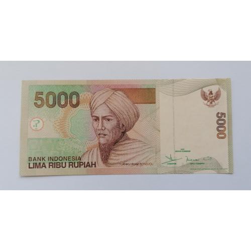 Индонезия 5000 рупий 2001(2007) г. UNC. 
