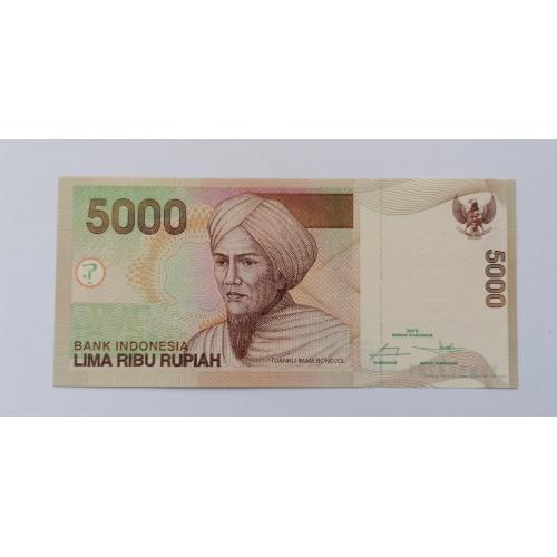 Индонезия 5000 рупий 2015г. UNC. 