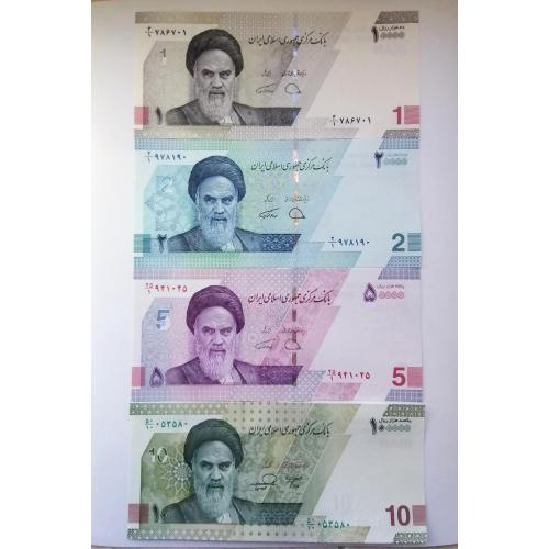 Иран 4 банкноты 2022-24. aUNC /UNC 