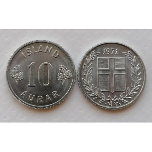 Исландия 10 эйре 1971г. 