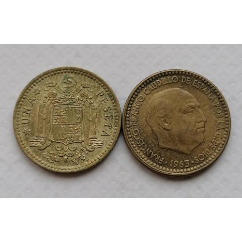Испания 1 песета 1963г.