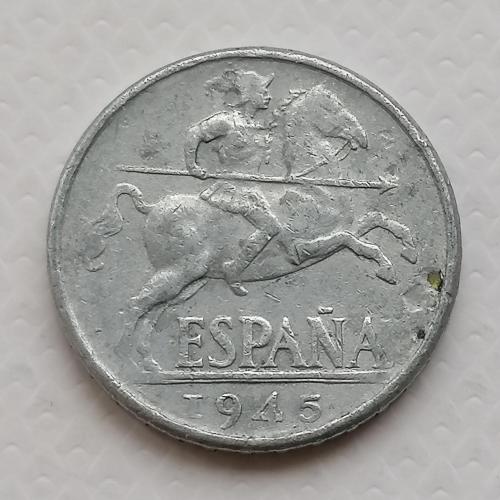 Испания 10 сентимо 1945г.