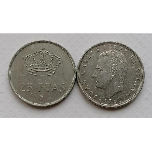Испания 25 песет 1982г.