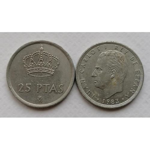 Испания 25 песет 1983г.
