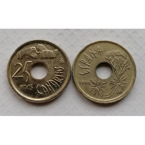 Испания 25 песет 1994г. Канарские острова. 