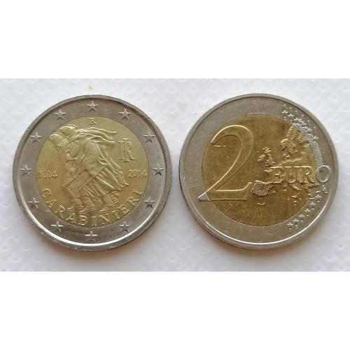Италия 2 евро 2014г. Карабинеры.
