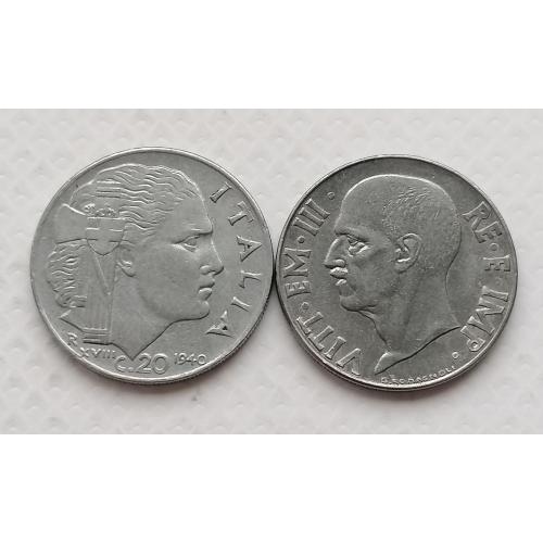 Италия 20 чентезимо 1940г.