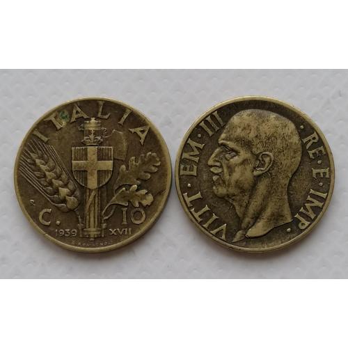 Италия 5 чентезимо 1939г.