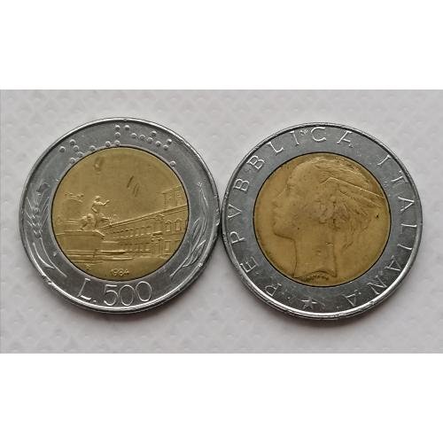 Италия 500 лир 1984г.