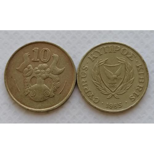 Кипр 10 центов 1985г. 