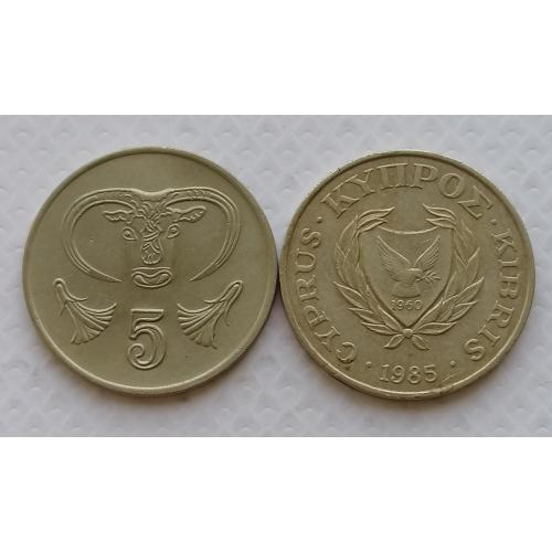 Кипр 5 центов 1985г.